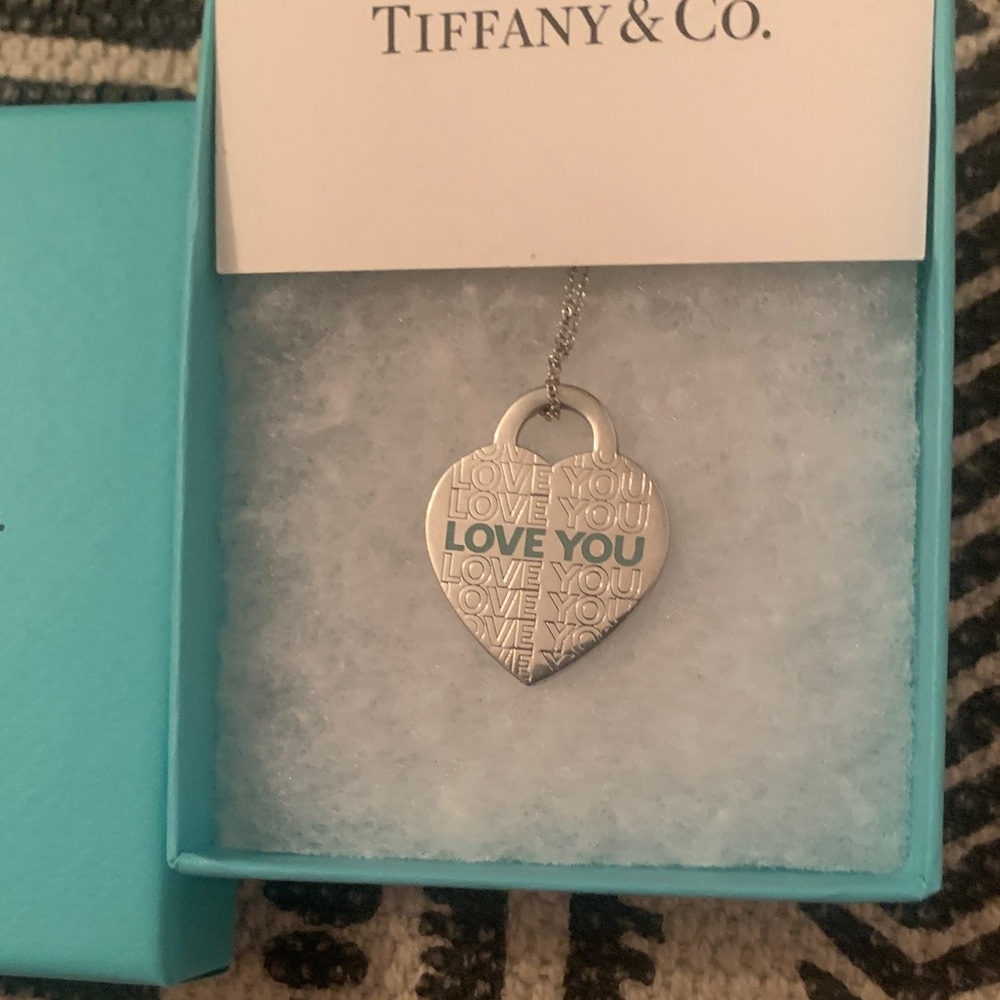 Tiffany & Co. Silver and Blue Heart Pendant